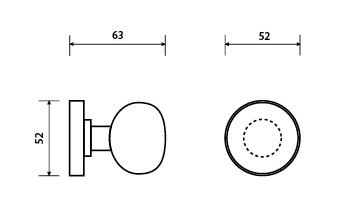 Vrata BALL TWIN PF35/HB (CH - sijajni krom)