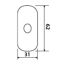 TIPKA ZA ZVONC DVOJNA F510 (CH-SAT - mat krom)