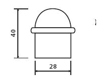 Omejevalnik vrat TWIN G 1001 (F1-SAT - eloksiran aluminij, srebrna barva, saten senčnik)