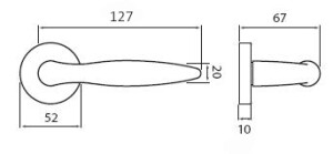 Okovje za vrata TWIN NICOL P 401 (CH-SAT)