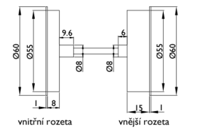 Varnostna rozeta TWIN H 2038KSF DEF (E)