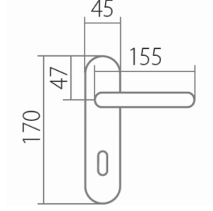 Okovje za vrata TWIN UFO H 1801KU (E)